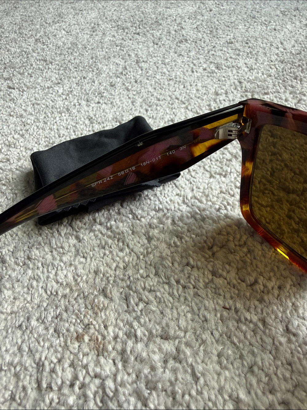 Prada Oversized Square Sunglasses in Pink and Brown Tortoiseshell - Picture 5 of 5